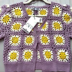 🆕 {Zara} 🌼 Crochet Knit Cardigan 🌼